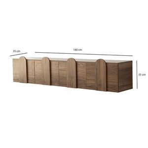 Comoda TV, Neostill, New Line, 180x35x35 cm, Cadru: PAL MELAMINAT 100%., Maro imagine