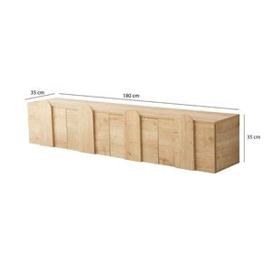 Comoda TV, Neostill, New Line -Sapphire Oak, 180x35x35 cm, Cadru: PAL MELAMINAT 100%., Stejar imagine