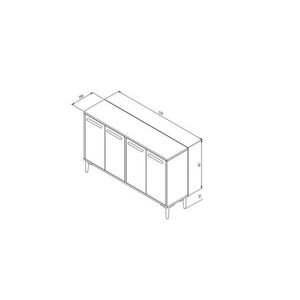 Consola, Odessa, Stria, 120x30x75 cm, PAL, Stejar Safir / Alb imagine