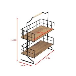Raft pentru baie, Puqa Design, Else, 30x15x40 cm, PAL, Negru imagine
