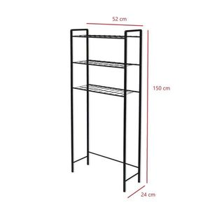 Raft pentru baie, Puqa Design, Otis, 52x150x24 cm, Metal, Negru imagine