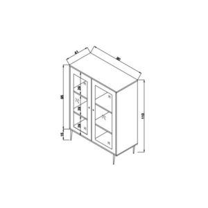 Bufet, Wolina, Jüt Sideboard, 40x90x110 cm, Lemn, Stejar imagine