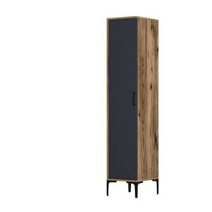 Dulap pentru haine, Hommy Craft, Kumsal S, 40x47 cm, PAL, Nuc / Antracit imagine
