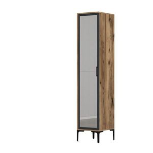 Dulap pentru haine, Hommy Craft, Kumsal R, 40x47 cm, PAL, Nuc / Antracit imagine