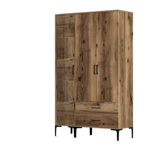 Dulap pentru haine, Hommy Craft, Kumsal PT, 120x47 cm, PAL, Maro imagine
