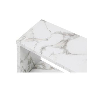 Masuta, Kalune Design, Life, 60x60x20 cm, PAL, Alb/Negru imagine