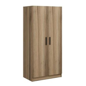 Dulap pentru haine, Minerva, Kale Oak, 90x210x52 cm, PAL, Stejar imagine