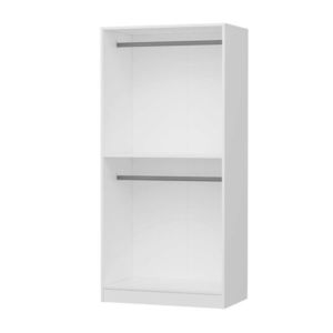 Dulap pentru haine, Minerva, Kale Chain Mirror White, 90x210x52 cm, PAL, Alb imagine