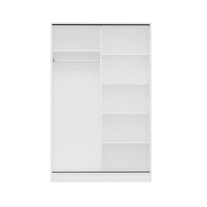 Dulap pentru haine, Minerva, Kale White Oak, 120x210x60 cm, PAL, Alb / Stejar imagine
