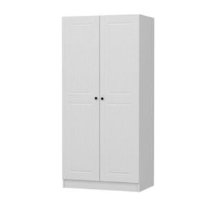 Dulap pentru haine, Minerva, Kale Membran White, 90x210x52 cm, PAL, Alb imagine