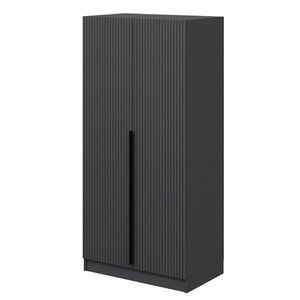 Dulap pentru haine, Minerva, Kale Plus Membrane Anthracite, 90x210x52 cm, PAL, Antracit imagine