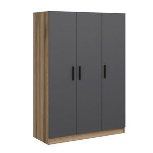 Dulap pentru haine, Minerva, Kale Anthracite, 135x190x52 cm, PAL, Antracit imagine