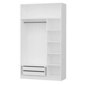 Dulap pentru haine, Minerva, Kale 235, 135x235x52 cm, PAL, Alb imagine