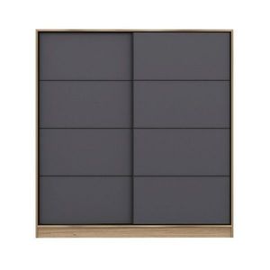 Dulap pentru haine, Minerva, Kale, 180x190x52 cm, PAL, Dore / Antracit imagine