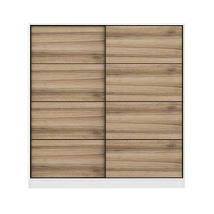 Dulap pentru haine, Minerva, Kale, 180x210x52 cm, PAL, Alb / Dore imagine