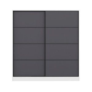 Dulap pentru haine, Minerva, Kale, 180x210x52 cm, PAL, Alb / Antracit imagine