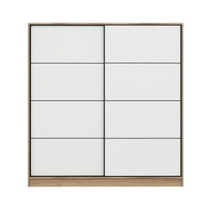 Dulap pentru haine, Minerva, Kale, 180x210x52 cm, PAL, Alb / Dore imagine