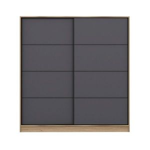 Dulap pentru haine, Minerva, Kale, 180x210x52 cm, PAL, Dore / Antracit imagine