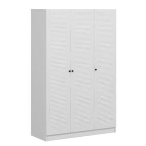 Dulap pentru haine, Minerva, Kale White, 135x190x52 cm, PAL, Alb imagine