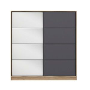Dulap pentru haine, Minerva, Kale, 180x190x52 cm, PAL, Dore / Antracit imagine