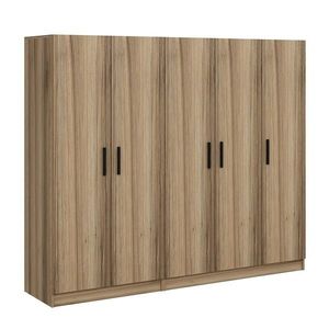 Dulap pentru haine, Minerva, Kale, 225x190x52 cm, PAL, Dore imagine