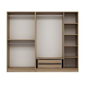 Dulap pentru haine, Minerva, Kale Plus, 225x210x52 cm, PAL, Stejar imagine