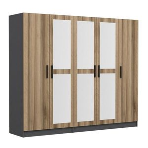 Dulap pentru haine, Minerva, Kale, 225x210x52 cm, PAL, Dore imagine