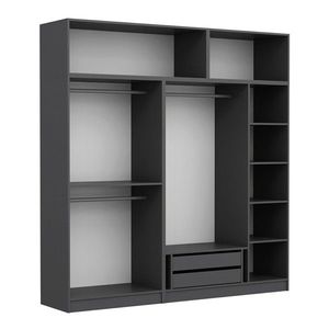Dulap pentru haine, Minerva, Kale, 225x235x52 cm, PAL, Dore imagine