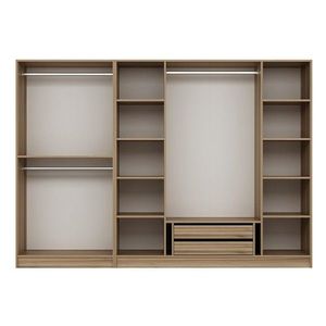Dulap pentru haine, Minerva, Kale Plus, 270x210x52 cm, PAL, Stejar imagine