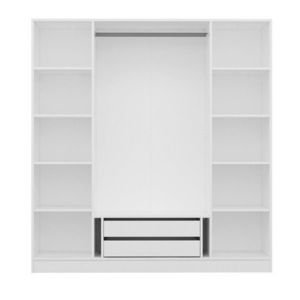 Dulap pentru haine, Minerva, Kale Plus, 180x210x52 cm, PAL, Alb imagine