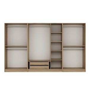 Dulap pentru haine, Minerva, Kale Plus, 315x210x52 cm, PAL, Stejar imagine