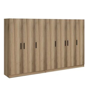 Dulap pentru haine, Minerva, Kale, 315x210x52 cm, PAL, Dore imagine