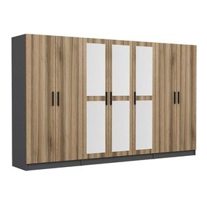 Dulap pentru haine, Minerva, Kale, 315x210x52 cm, PAL, Dore imagine