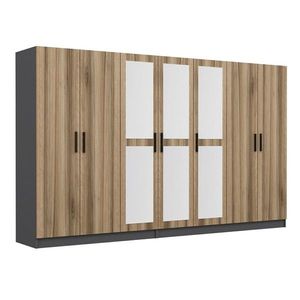 Dulap pentru haine, Minerva, Kale, 315x210x52 cm, PAL, Dore imagine