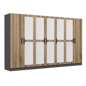 Dulap pentru haine, Minerva, Kale, 315x210x52 cm, PAL, Dore imagine