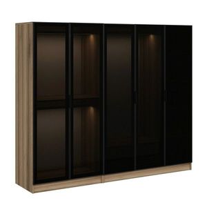 Dulap pentru haine, Minerva, Kale, 225x210x52 cm, PAL, Fumuriu imagine