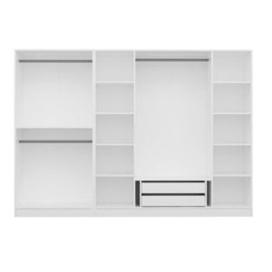 Dulap pentru haine, Minerva, Kale Plus, 270x210x52 cm, PAL, Alb imagine