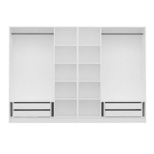 Dulap pentru haine, Minerva, Kale Plus, 270x210x52 cm, PAL, Alb imagine