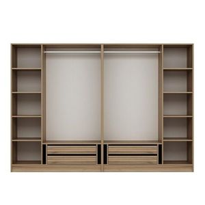 Dulap pentru haine, Minerva, Kale Plus, 270x210x52 cm, PAL, Fumuriu imagine