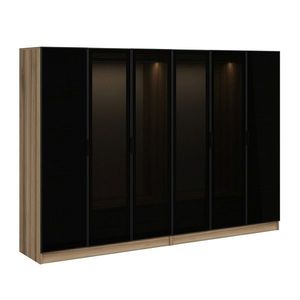 Dulap pentru haine, Minerva, Kale, 270x210x52 cm, PAL, Fumuriu imagine