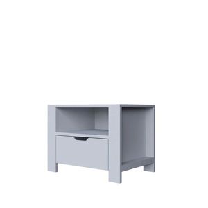 Noptiera, Miwood, Duru 1600-35, 60x45x42 cm, PAL, Alb mat imagine