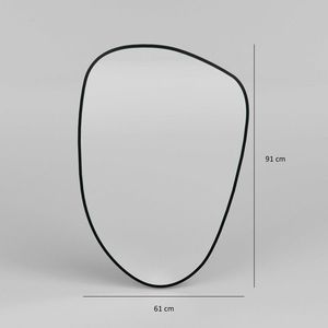 Oglinda decorativa, Neostill, Pietra Nera, 91x61 cm, MDF , Negru imagine