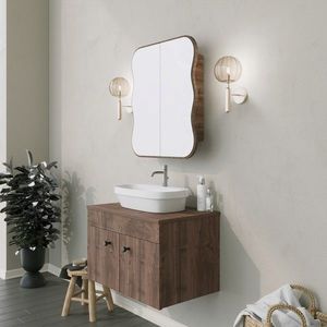 Dulap de baie, Neostill, Day Dream, 12x45x50 cm, 100% CARTON DURO, Maro imagine