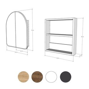 Dulap de baie, Neostill, Hope Cabinet, 12x45x50 cm, 100% CARTON DURO, Alb imagine