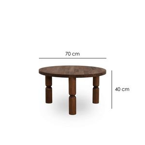 Masuta de cafea, Neostill, Ida 70, 70x40x70 cm, Lemn de fag, Maro imagine