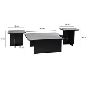 Set masute de cafea, Neostill, Jazz, PAL, Negru / Fume imagine