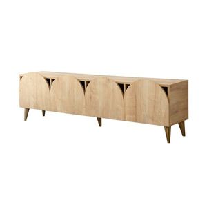 Comoda TV, Neostill, Mesta, 180x50x35 cm, Cadru: PAL MELAMINAT 100%., Stejar imagine