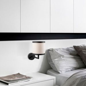Aplica de perete, Fulgor, 942FLG2163, Metal, Alb/Negru imagine