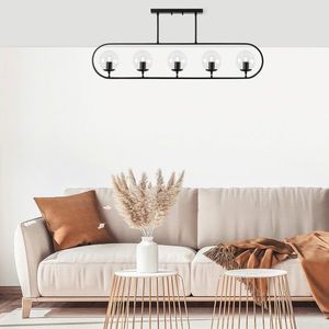Lustra, Fulgor, 942FLG1142, Metal, Negru imagine