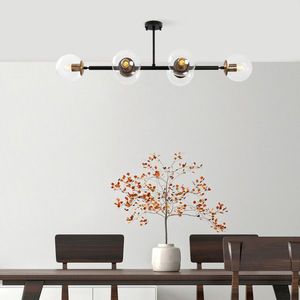 Lustra, Fulgor, 942FLG1212, Metal, Negru/Maro antic imagine